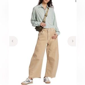 Citizen of Humanity COH Horseshoe Barrel Jeans Size 28 Tan Beige Denim